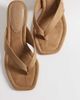 ASOS DESIGN ASOS DESIGN Harlow flip flop wedge sandals in taupe suedette-Neutral - 2