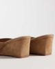 ASOS DESIGN ASOS DESIGN Harlow flip flop wedge sandals in taupe suedette-Neutral - 3