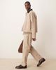 ASOS DESIGN ASOS DESIGN Harrington jacket with cord collar in washed stone-Neutral - 3
