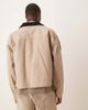 ASOS DESIGN ASOS DESIGN Harrington jacket with cord collar in washed stone-Neutral - 4