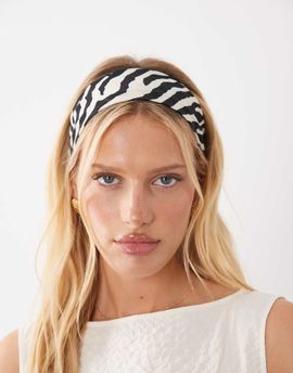 ASOS DESIGN ASOS DESIGN headband in abstract zebra print-Multi