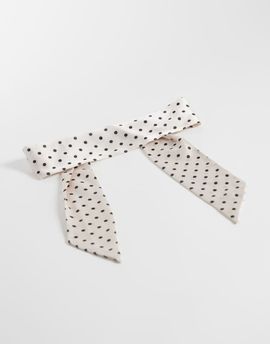 ASOS DESIGN ASOS DESIGN headband with tie detail in black and white polka-dot print-Multi