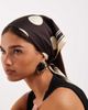 ASOS DESIGN ASOS DESIGN headscarf in chocolate polka-dot print-Brown - 3