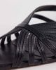 ASOS DESIGN ASOS DESIGN Healing strappy peep toe mid heel mules in black - 3