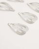 ASOS DESIGN ASOS DESIGN heart shaped silver snap clips pack of 6 - 2