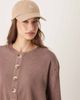 ASOS DESIGN ASOS DESIGN heavy waffle knit long sleeve henley top in washed brown - 1