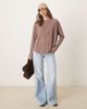 ASOS DESIGN ASOS DESIGN heavy waffle knit long sleeve henley top in washed brown - 2
