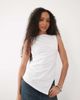 ASOS DESIGN ASOS DESIGN heavy weight slash neck asymmetric longline top in white - 1