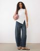 ASOS DESIGN ASOS DESIGN heavy weight slash neck asymmetric longline top in white - 2