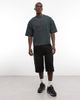 ASOS DESIGN ASOS DESIGN heavyweight boxy oversized T-shirt with 92 graphic in dark green wash-Neutral - 2