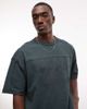 ASOS DESIGN ASOS DESIGN heavyweight boxy oversized T-shirt with 92 graphic in dark green wash-Neutral - 3