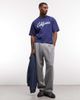 ASOS DESIGN ASOS DESIGN heavyweight boxy oversized T-shirt with California embroidery in navy wash - 2