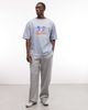 ASOS DESIGN ASOS DESIGN heavyweight boxy oversized T-shirt with dancer graphic in blue wash - 2