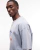 ASOS DESIGN ASOS DESIGN heavyweight boxy oversized T-shirt with dancer graphic in blue wash - 4