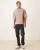 ASOS DESIGN ASOS DESIGN heavyweight boxy oversized T-shirt with floral graphic in washed brown - 2