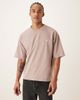 ASOS DESIGN ASOS DESIGN heavyweight boxy oversized T-shirt with floral graphic in washed brown - 3