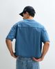 ASOS DESIGN ASOS DESIGN heavyweight boxy oversized T-shirt with raw hem in washed blue - 3
