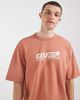 ASOS DESIGN ASOS DESIGN heavyweight boxy oversized t-shirt with street graphic in orange wash - 3