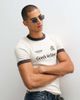 ASOS DESIGN ASOS DESIGN heavyweight muscle ringer T-shirt with football graphic in oatmeal rib-Neutral - 1