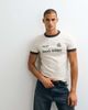 ASOS DESIGN ASOS DESIGN heavyweight muscle ringer T-shirt with football graphic in oatmeal rib-Neutral - 3