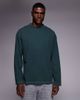 ASOS DESIGN ASOS DESIGN heavyweight oversized long sleeve T-shirt with celestial spine graphic in washed green - 3