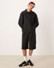 ASOS DESIGN ASOS DESIGN heavyweight oversized longer length shorts in scuba-style fabric in black - 1