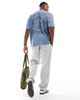 ASOS DESIGN ASOS DESIGN heavyweight oversized t-shirt in washed blue with back print - 4