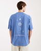ASOS DESIGN ASOS DESIGN heavyweight oversized t-shirt with celestial spine print in washed blue - 1