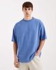 ASOS DESIGN ASOS DESIGN heavyweight oversized t-shirt with celestial spine print in washed blue - 3