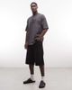 ASOS DESIGN ASOS DESIGN heavyweight oversized T-shirt with floral graphic in washed charcoal-Gray - 2