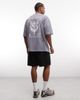 ASOS DESIGN ASOS DESIGN heavyweight oversized T-shirt with leaf graphic in gray wash - 1