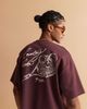 ASOS DESIGN ASOS DESIGN heavyweight oversized t-shirt with sport back graphic in burgundy-Red - 1