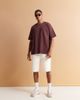 ASOS DESIGN ASOS DESIGN heavyweight oversized t-shirt with sport back graphic in burgundy-Red - 2
