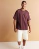 ASOS DESIGN ASOS DESIGN heavyweight oversized t-shirt with sport back graphic in burgundy-Red - 4
