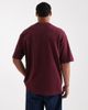 ASOS DESIGN ASOS DESIGN heavyweight oversized T-shirt with sports embroidery in burgundy soft touch-Red - 3