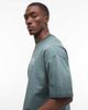 ASOS DESIGN ASOS DESIGN heavyweight oversized T-shirt with street graphics in green wash - 4