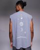 ASOS DESIGN ASOS DESIGN heavyweight oversized tank in washed gray with spine graphic - 1