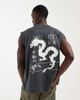 ASOS DESIGN ASOS DESIGN heavyweight oversized tank with dragon graphic in gray wash - 3