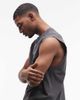 ASOS DESIGN ASOS DESIGN heavyweight oversized tank with text graphic in washed charcoal-Gray - 3