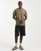 ASOS DESIGN ASOS DESIGN heavyweight regular fit T-shirt with henley neck in washed khaki-Green - 3