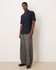 ASOS DESIGN ASOS DESIGN heavyweight relaxed polo shirt with zip neck in navy texture - 2