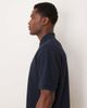 ASOS DESIGN ASOS DESIGN heavyweight relaxed polo shirt with zip neck in navy texture - 4