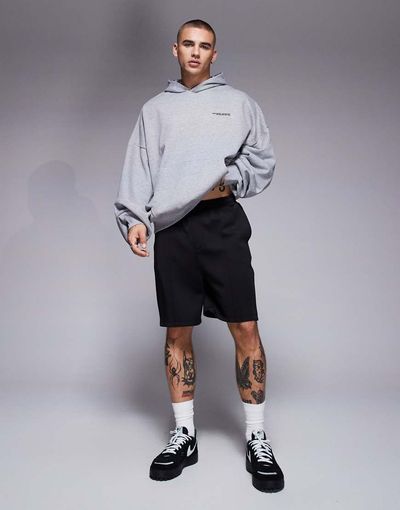ASOS DESIGN ASOS DESIGN heavyweight slim shorts in scuba-style fabric in black