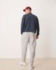 ASOS DESIGN ASOS DESIGN heavyweight tapered sweatpants with pleat detail in scuba-style fabric in gray heather - 3