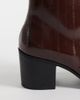 ASOS DESIGN ASOS DESIGN heeled chelsea boots in brown embossed eel effect - 4