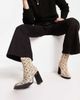 ASOS DESIGN ASOS DESIGN heeled chelsea boots in stone monogram print with toecap detail-Neutral - 1