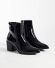 ASOS DESIGN ASOS DESIGN heeled zip up boots in black patent - 2