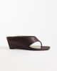 ASOS DESIGN ASOS DESIGN Hendrix toe thong wedge in chocolate-Brown - 1