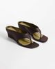 ASOS DESIGN ASOS DESIGN Hendrix toe thong wedge in chocolate-Brown - 2