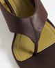 ASOS DESIGN ASOS DESIGN Hendrix toe thong wedge in chocolate-Brown - 3